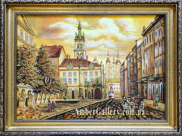 Бурштинова картина «Львів» №24