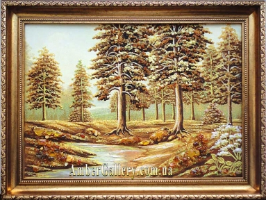 Пейзаж із бурштину «Річка» №206