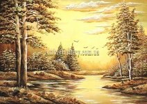 Картина з бурштину «Річка» №209