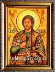Ікона з бурштину Святий мученик Микита Готський №1