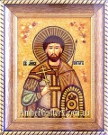 Ікона з бурштину Святий мученик Віктор Дамаський №1