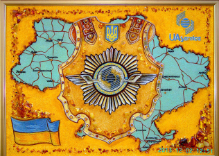 карта України з жетоном