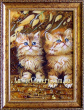 Бурштинова картина «Котенята» №47